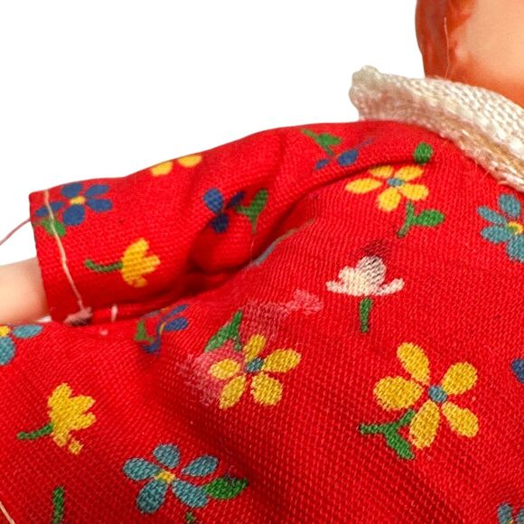 Vintage Bobbs Merrill Raggedy Ann Rubber Figure Doll with Outfit Collectable 5" - Picture 6 of 7